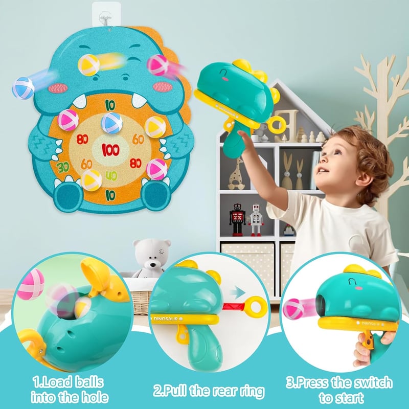 Klett-Dartscheibe für Kinder mit 12 klebenden Bällen – Garten Spielzeug ab 3 Έτη
