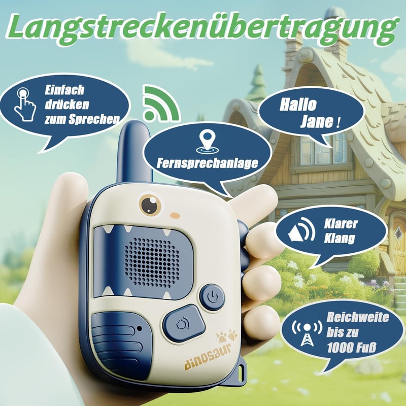 Walkie Talkie Dinosaurier für Kinder, Spielzeug ab 3 Έτη, Geschenkideen