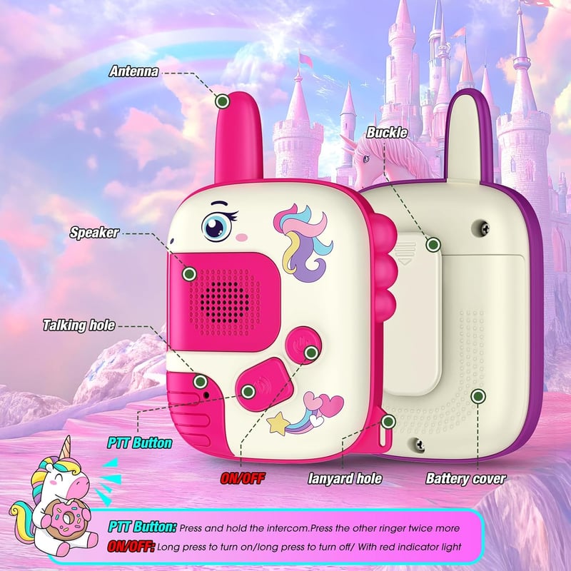 Einhorn Walkie Talkies für Mädchen (3-8 Jahre) – Spielzeug Geschenk