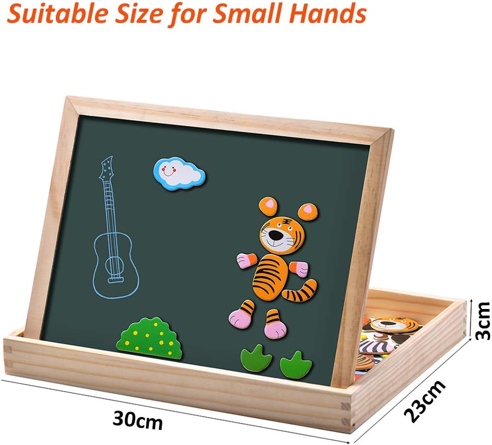 Magnetisches Holzpuzzle mit 100 Teilen für Kinder ab 3 Jahren