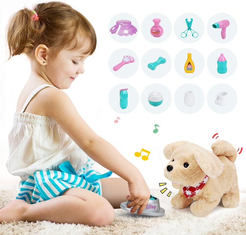 Tierarzt-Spielset mit elektronischem Hund – Rollenspielzeug für Kinder, ideal als Geburtstagsgeschenk (Pink)