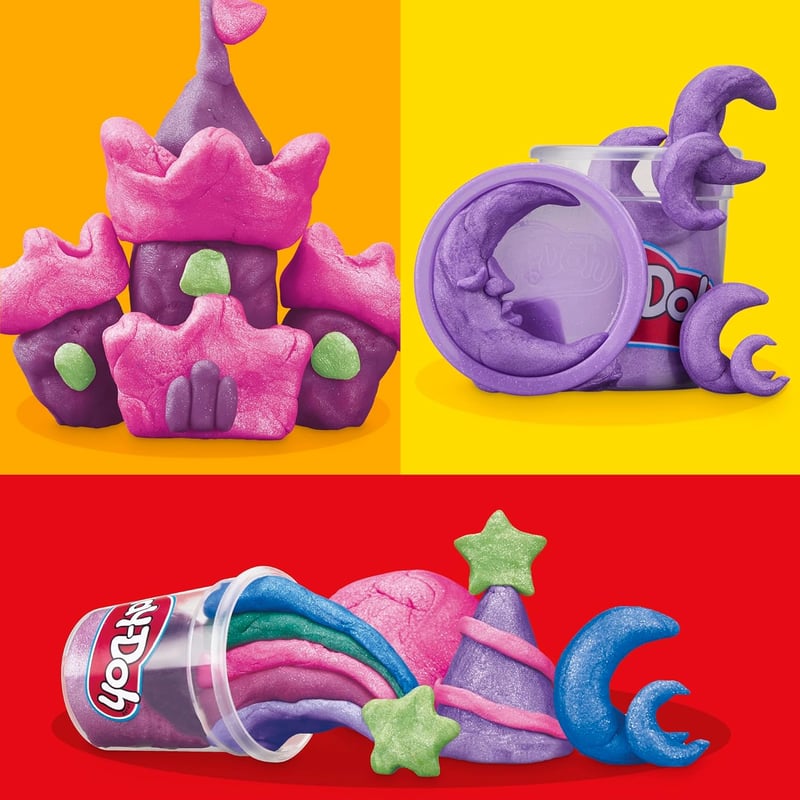 Play-Doh Funkelknete 6er-Pack für kreative Kinder ab 3 Jahren
