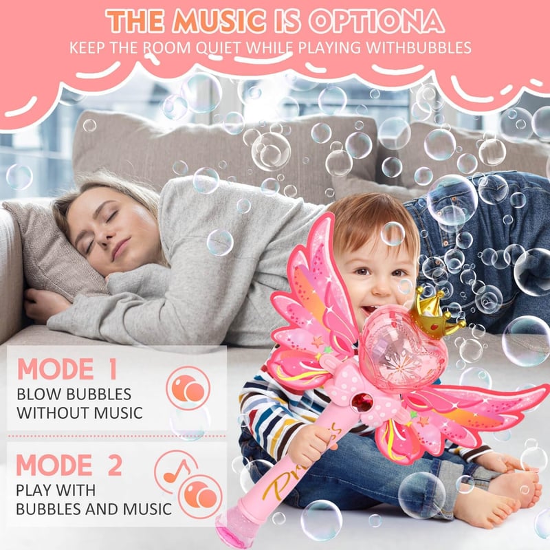Seifenblasenmaschine für Mädchen – Spielzeug für 3-8 Jahre, ideal für Partys und Geburtstage