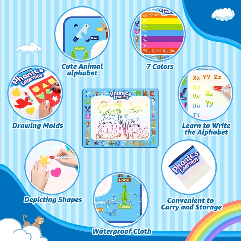 Aqua Magic Malmatte für Kinder ab 2 Jahren – Geschenkidee für Mädchen und Jungen