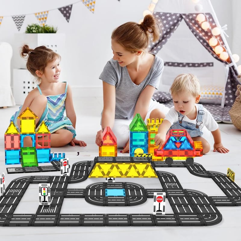 Magnetische Bausteine für Kinder ab 3 Jahren – Geschenkidee für Weihnachten und Geburtstag