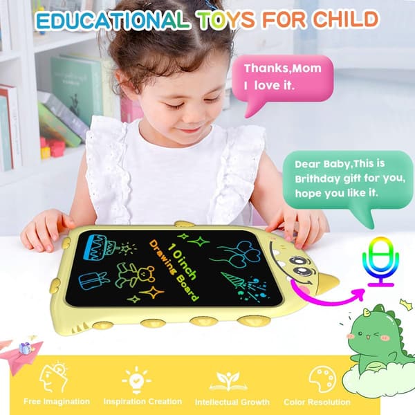 Dinosaurier LCD Schreibtafel mit Aufnahmefunktion für Kinder ab 3 Έτη