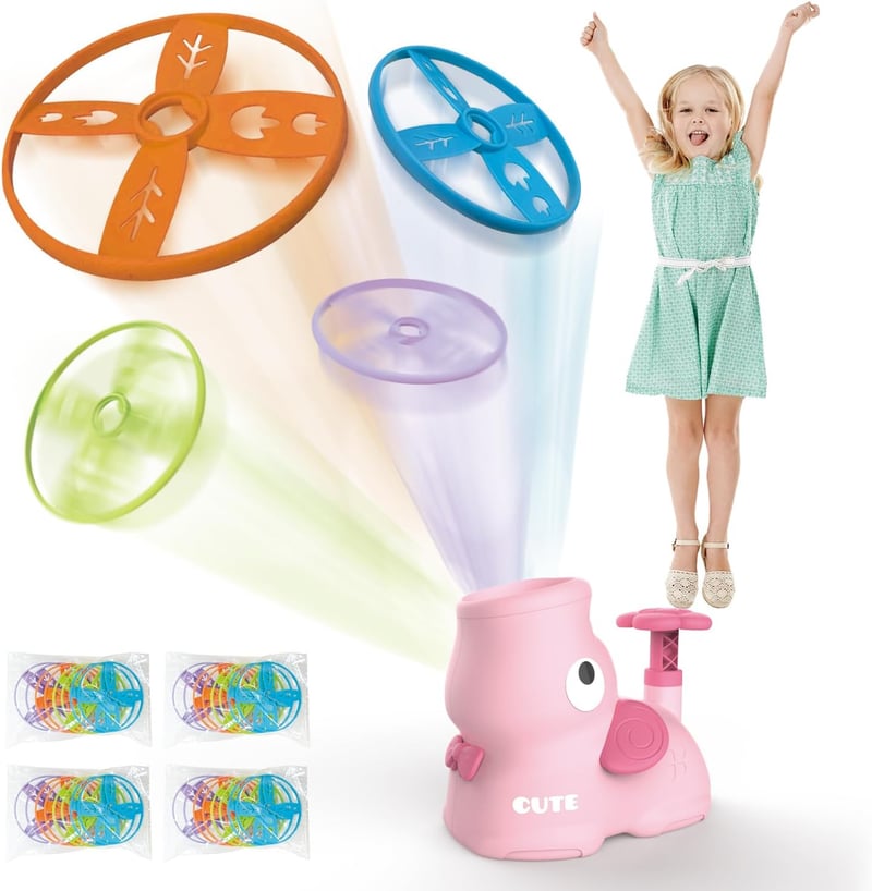Fliegende Untertasse Launcher für Kinder ab 3 Jahren – Garten-Spielzeug