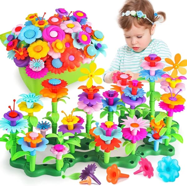 DIY Blumengarten-Spielzeugset für 3-6-jährige Kinder mit 130 Teilen