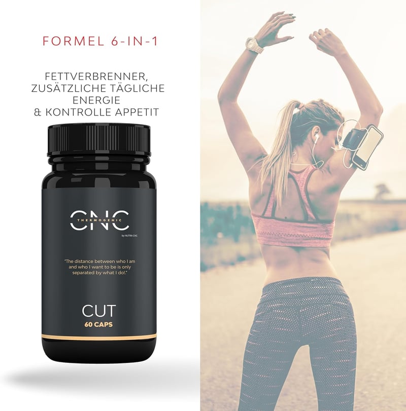 6-in-1 Abnehmtabletten mit CARNIPURE für Bauchfett – Vegan