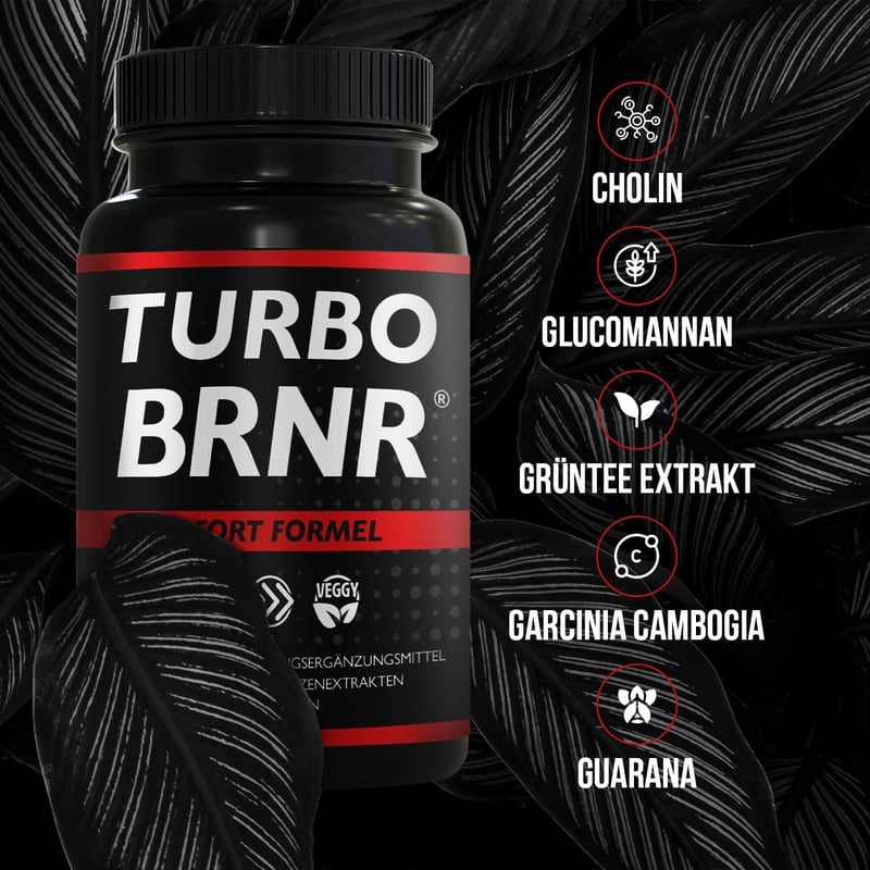 BRNR Turbo Sofort Stoffwechsel Formel mit Cholin und Grüntee, 120 Kapseln