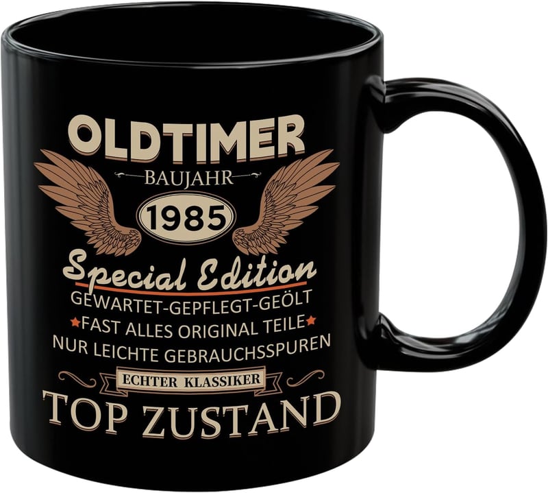 40. Geburtstag Tasse, spezielle Keramiktasse für Männer, 350 ml