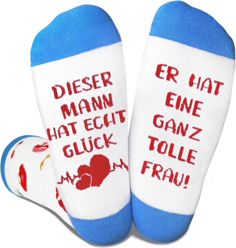 Lustige Socken mit Spruch für Männer und Frauen, Hochzeitstag, Valentinstag