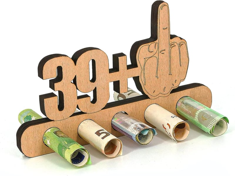 Originelles Geldgeschenk aus Holz zum 40. Geburtstag für Paare
