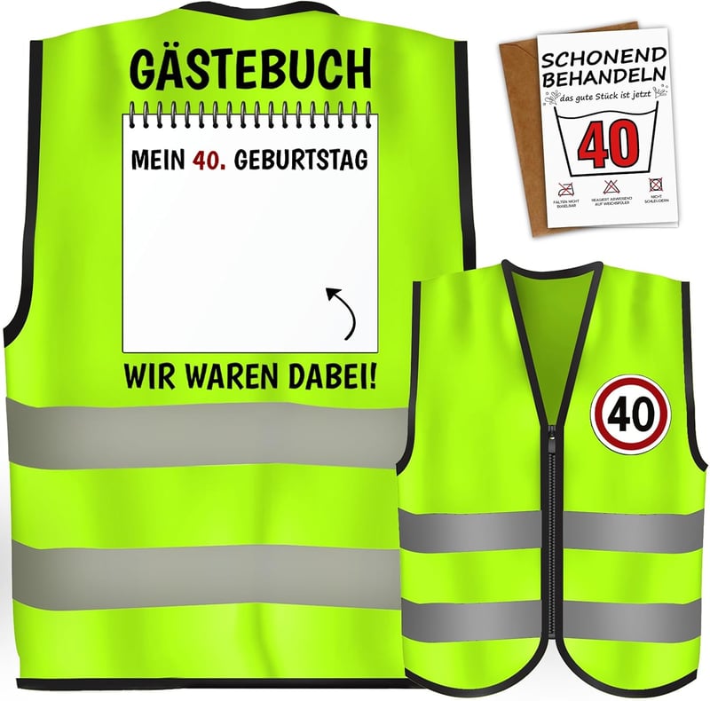 Lustiges Geburtstagsgeschenk für Jungen, Weste mit Grußkarten
