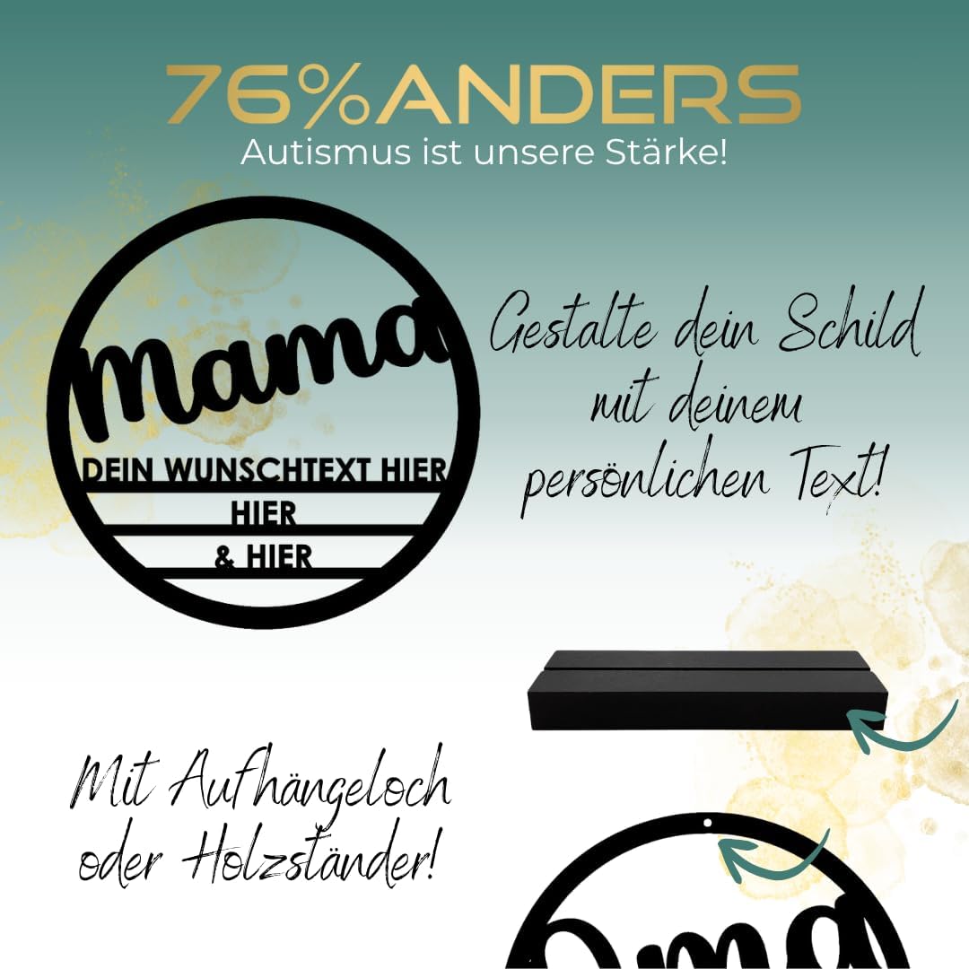 Personalisierte Acrylschild für Mama – 20 cm – Geschenk zum Muttertag