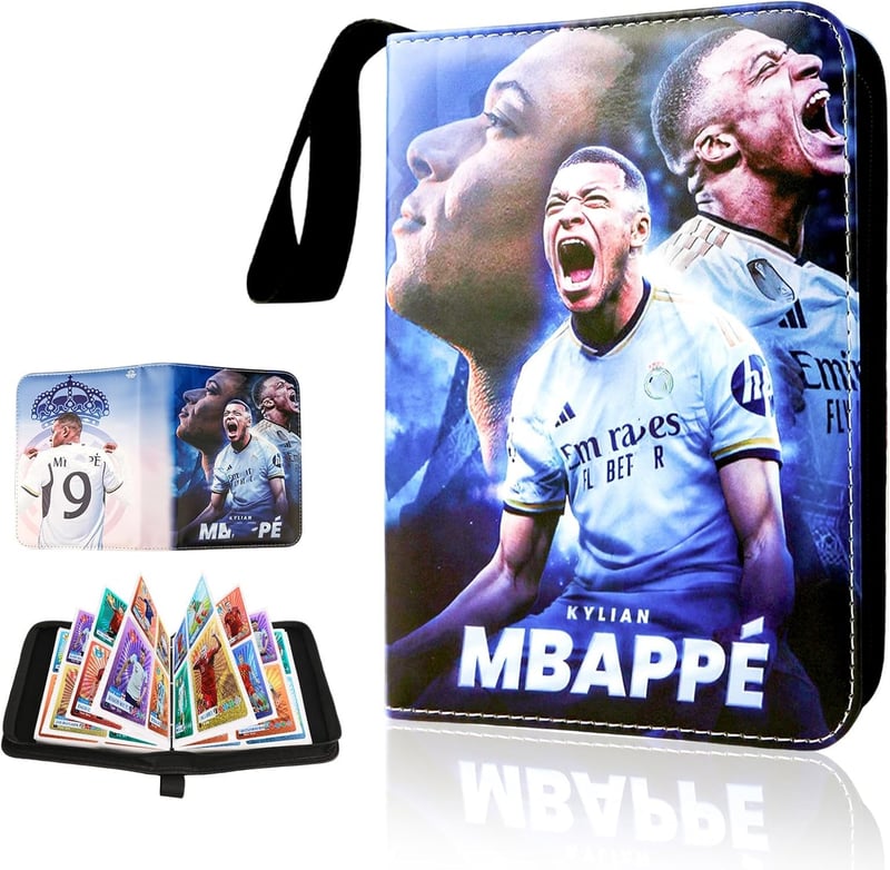 Wasserdichtes Sammelkartenalbum für Fußballgeschenke, 400 Karten, 4 Fächer