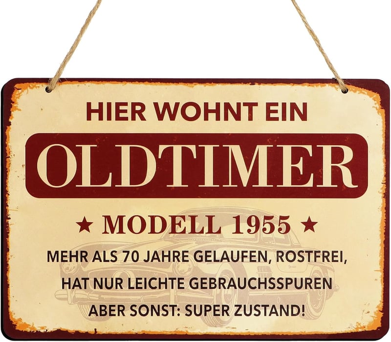 Lustiges Holzschild 
