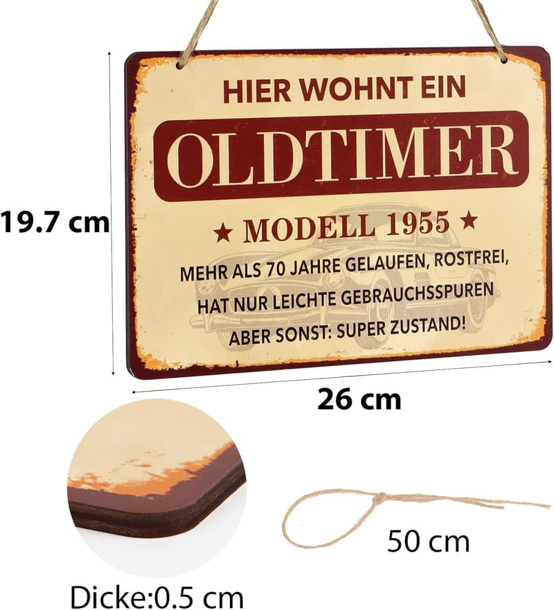 Lustiges Holzschild 