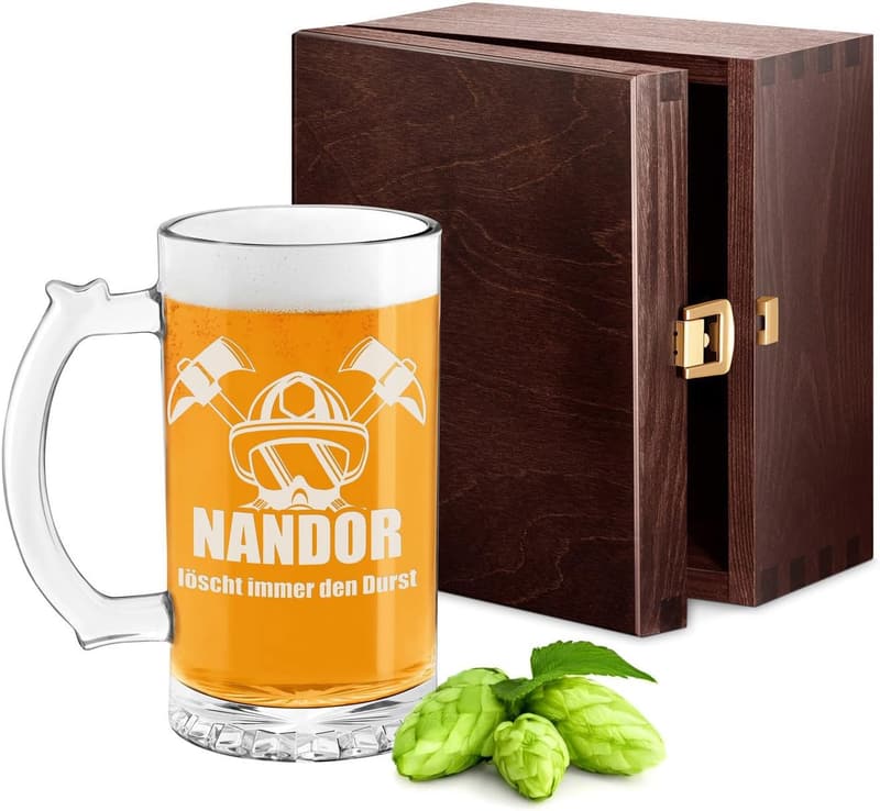 Personalisierter Bierkrug mit Gravur 400 ml – ideales Geschenk für Männer