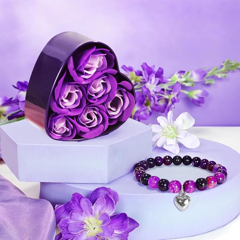 Wellness Set für Frauen – Geburtstagsgeschenk im lila Design