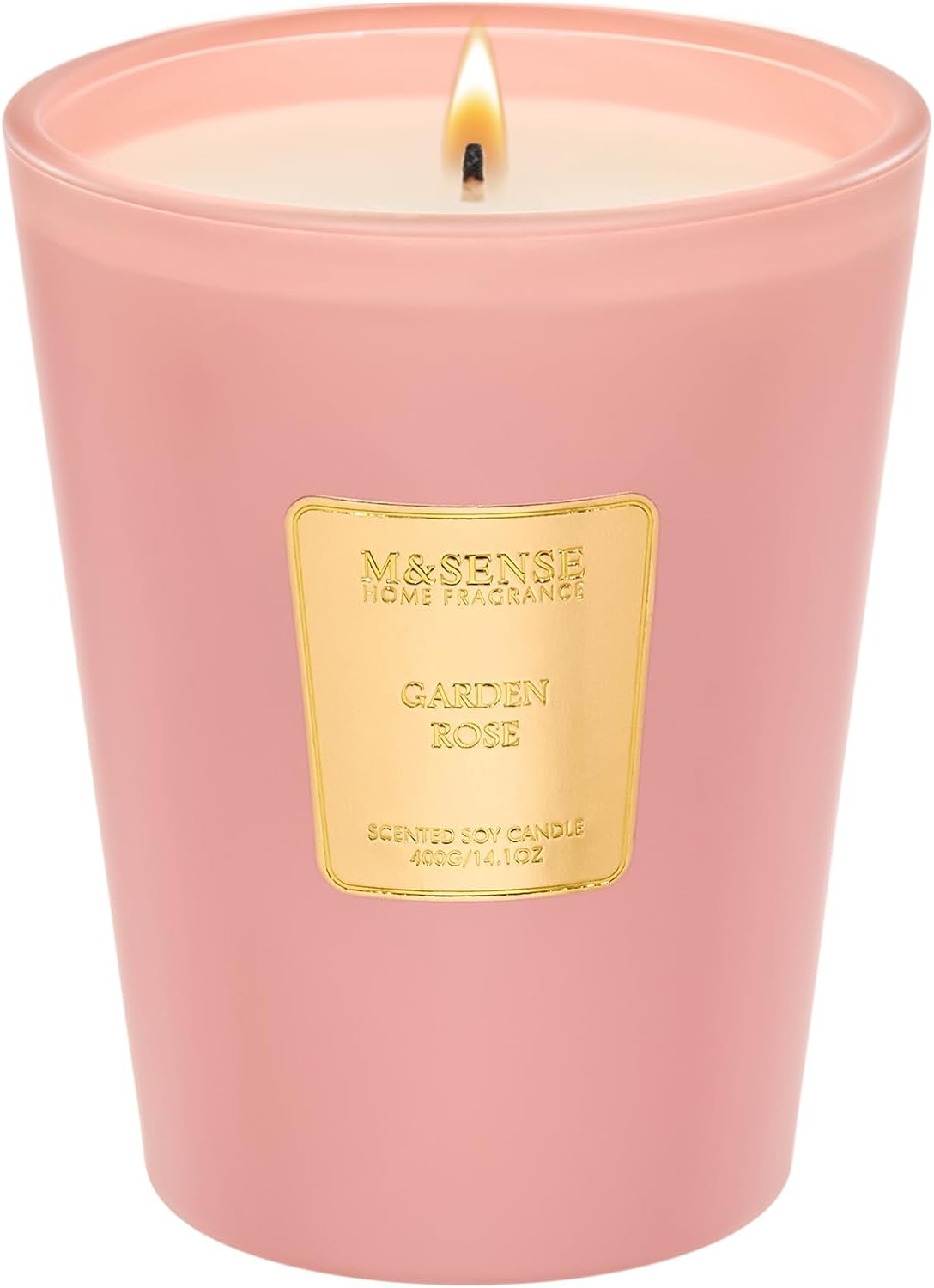 Gartenrose Duftkerze im Glas | 400 g Sojawachs, 75 Std. Brenndauer