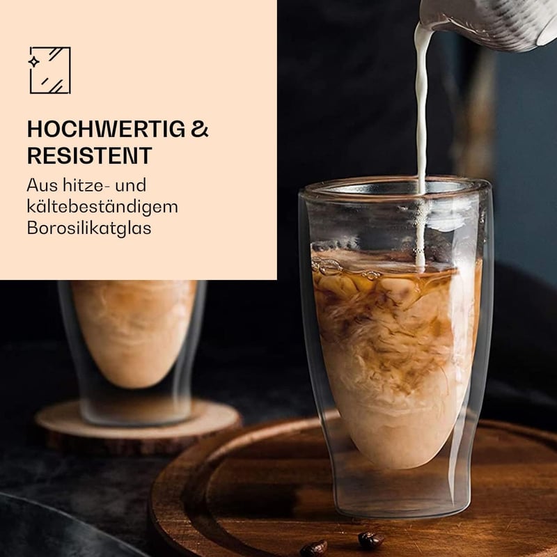 Doppelwandige Thermogläser für Cocktails - Set mit 2x 400ml
