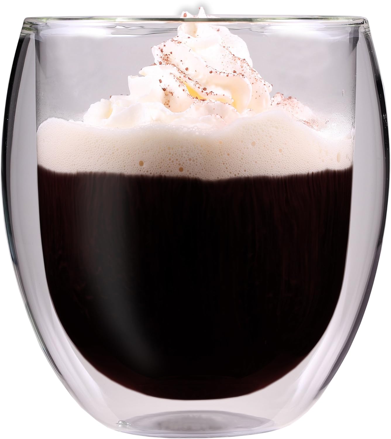 Doppelwandige Glas Latte Macchiato Tassen im 2er-Set, 400ml