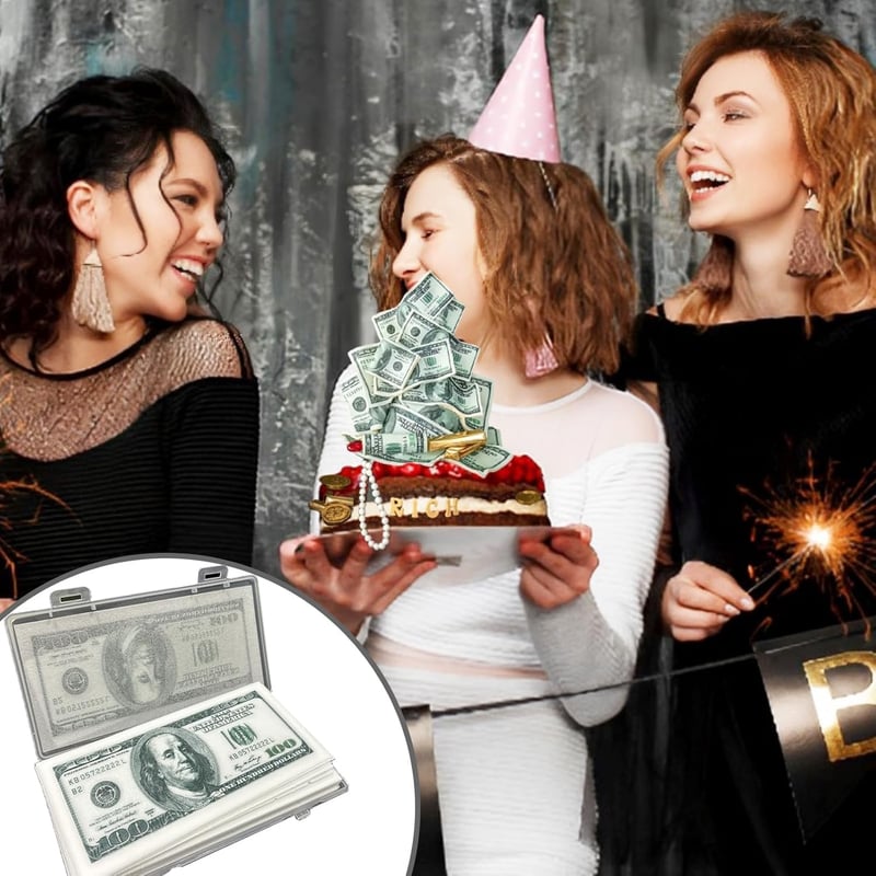 50 Stück Dollar Tortenaufleger für Geburtstagskuchen - Essbare Geldscheine