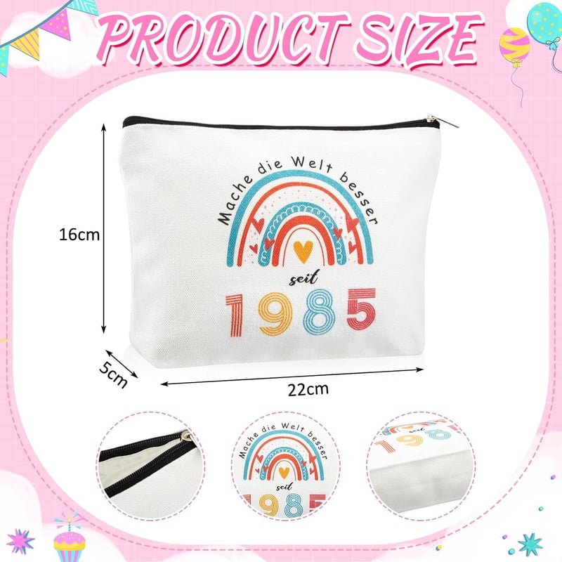 40. Geburtstag Geschenkset für Frauen: Kosmetiktasche & Socken Jahrgang 1985