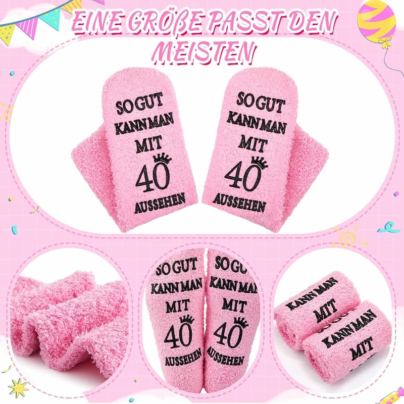40. Geburtstag Geschenkset für Frauen: Kosmetiktasche & Socken Jahrgang 1985