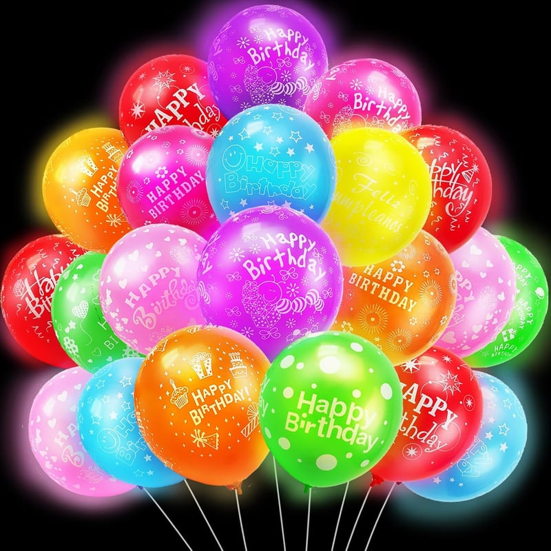 Leuchtende LED-Ballons (40 Stück) für Geburtstagsfeiern und Feste