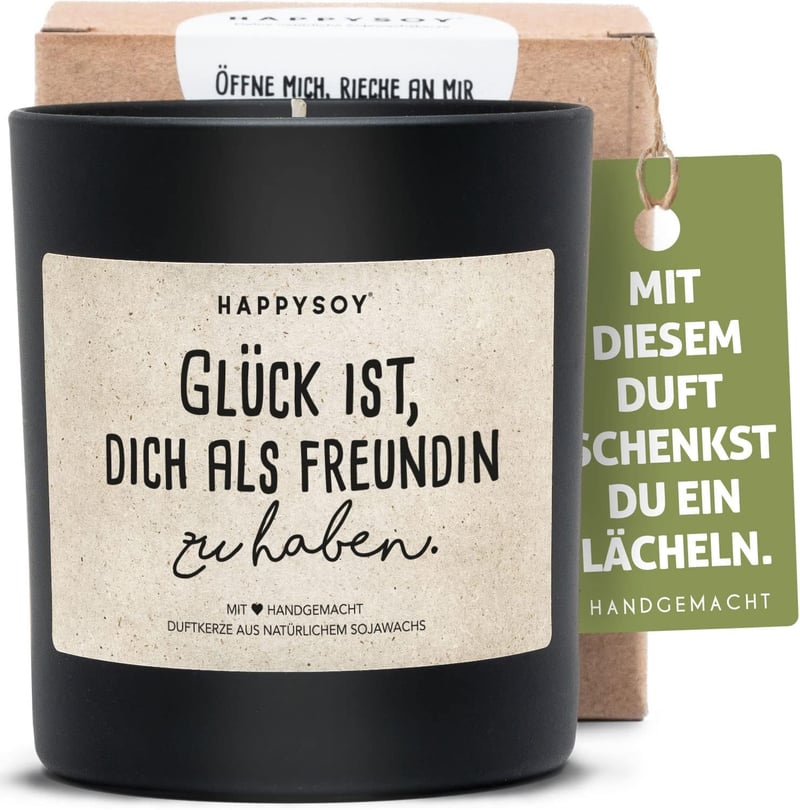 Duftkerze mit Spruch – Handgemachtes, nachhaltiges Geburtstagsgeschenk für Frauen
