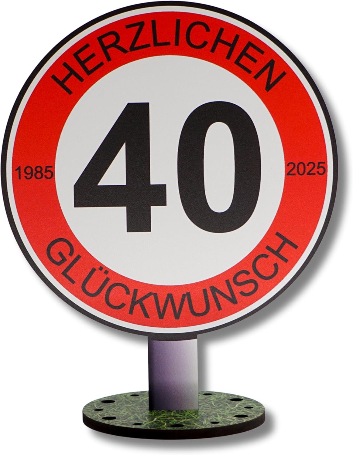 Verkehrsschild 40 Jahre - Holz-Schild zum Geburtstag oder Jubiläum