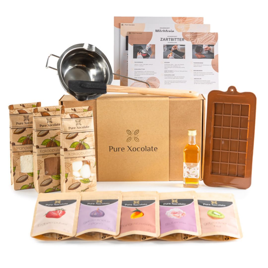 DIY Schokoladen-Set - Vegane, laktosefreie Geschenkidee für Paare