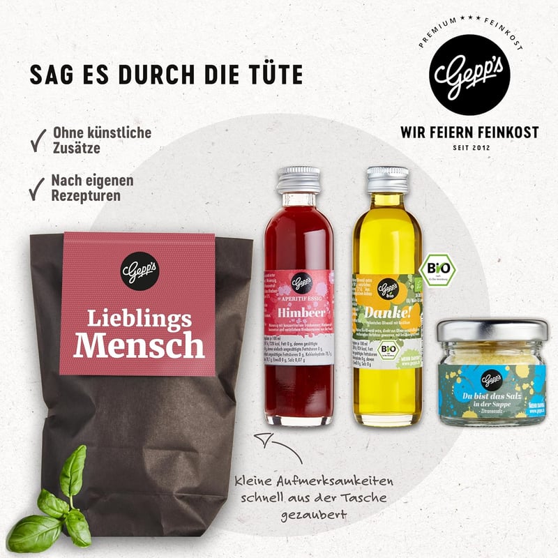 Feinkost-Geschenkset Lieblingsmensch mit Delikatessen