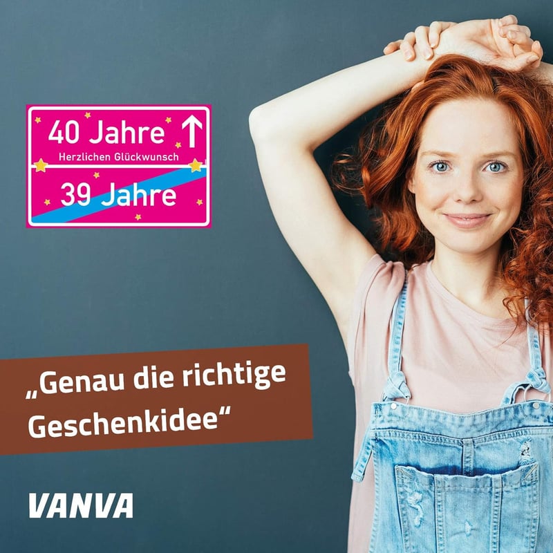40. Geburtstag - Lustiges Geschenk für Frauen in Pink
