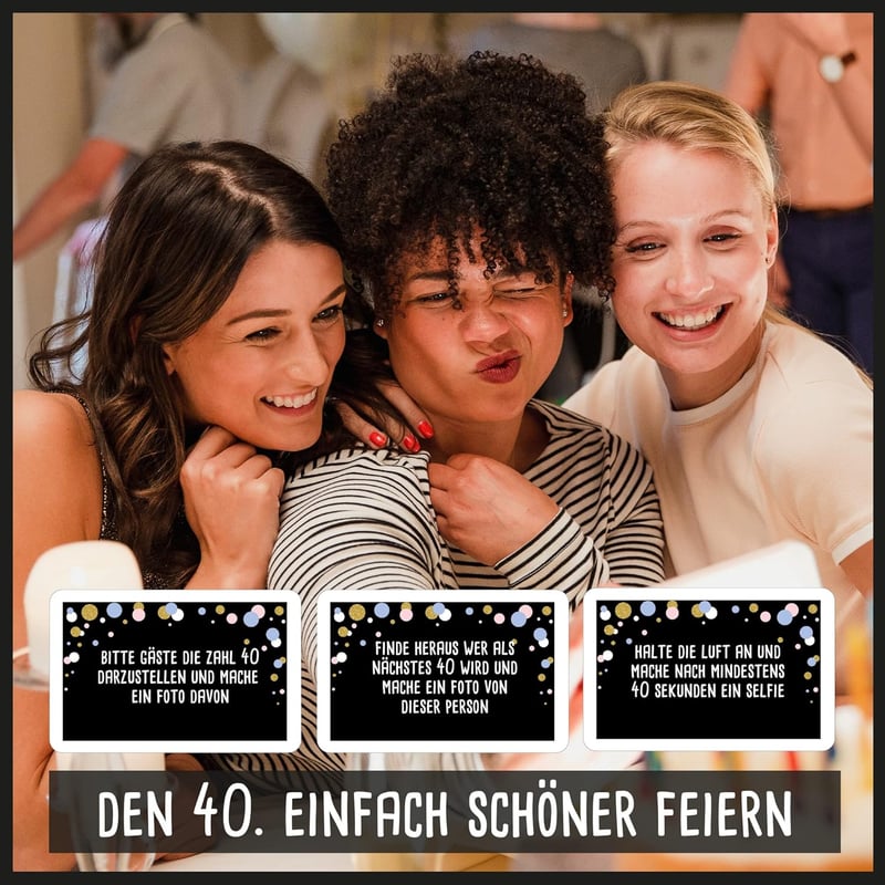 Fotospiel zum 40. Geburtstag - 50 Fotoaufgaben für Gäste
