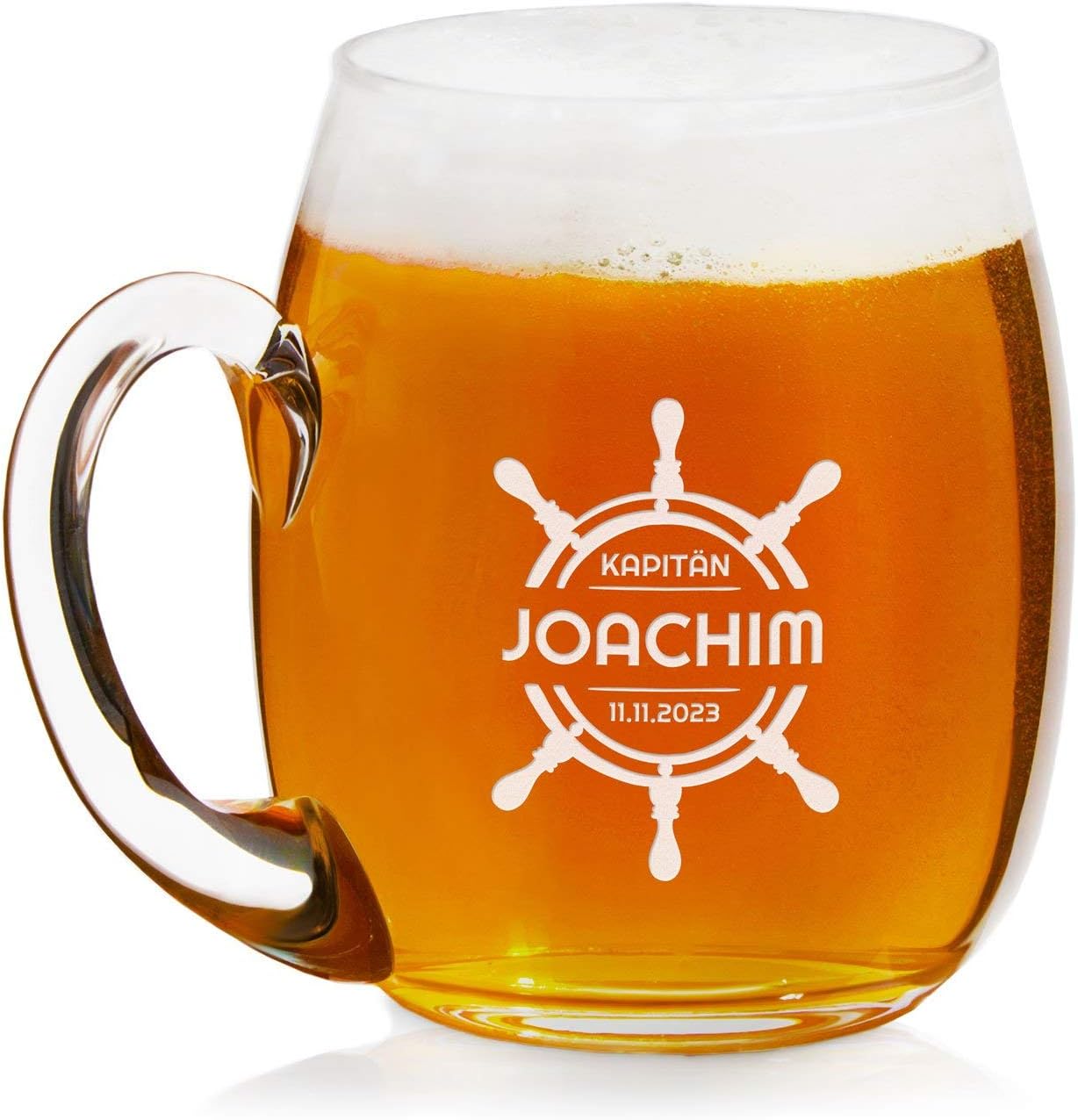 Personalisierter Bierkrug mit Gravur 500 ml – Geburtstagsgeschenk für Männer