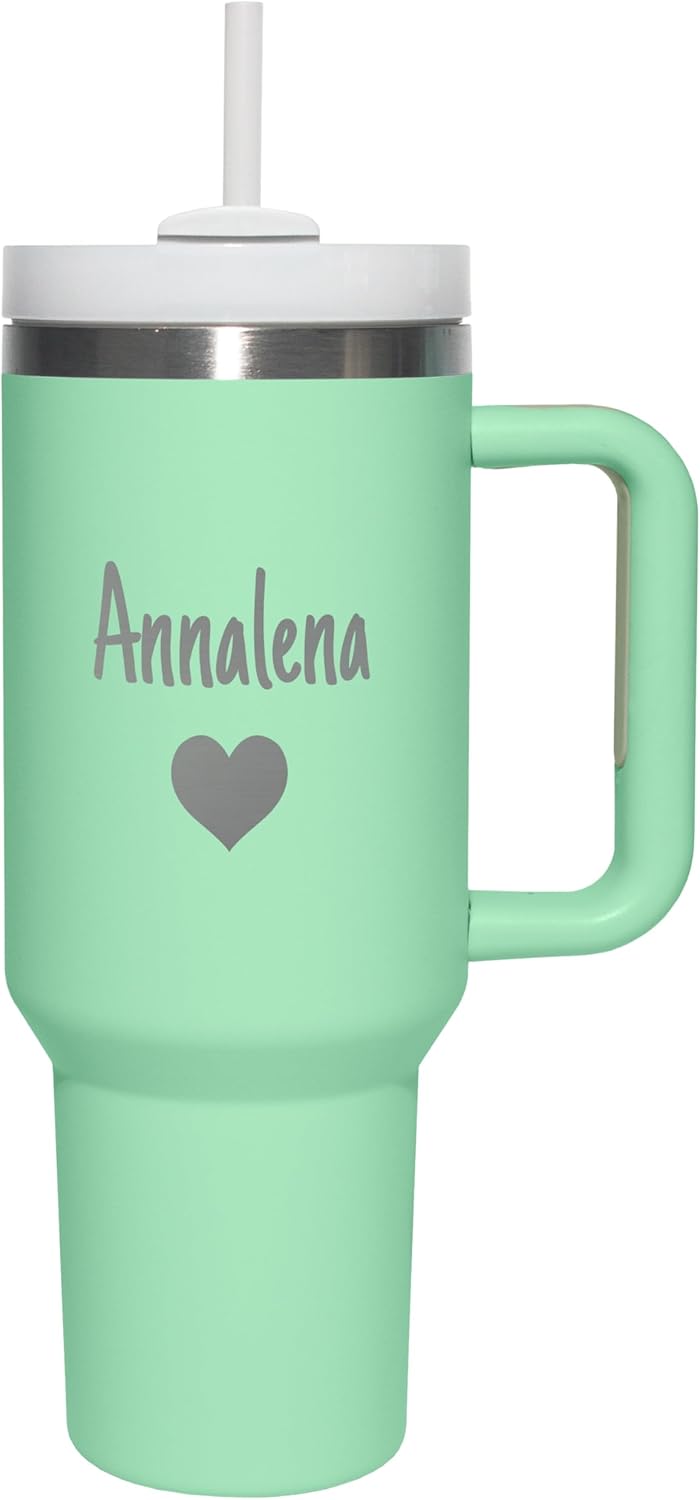 Personalisierter Thermobecher mit Gravur und Symbol – 1,2 l Mint
