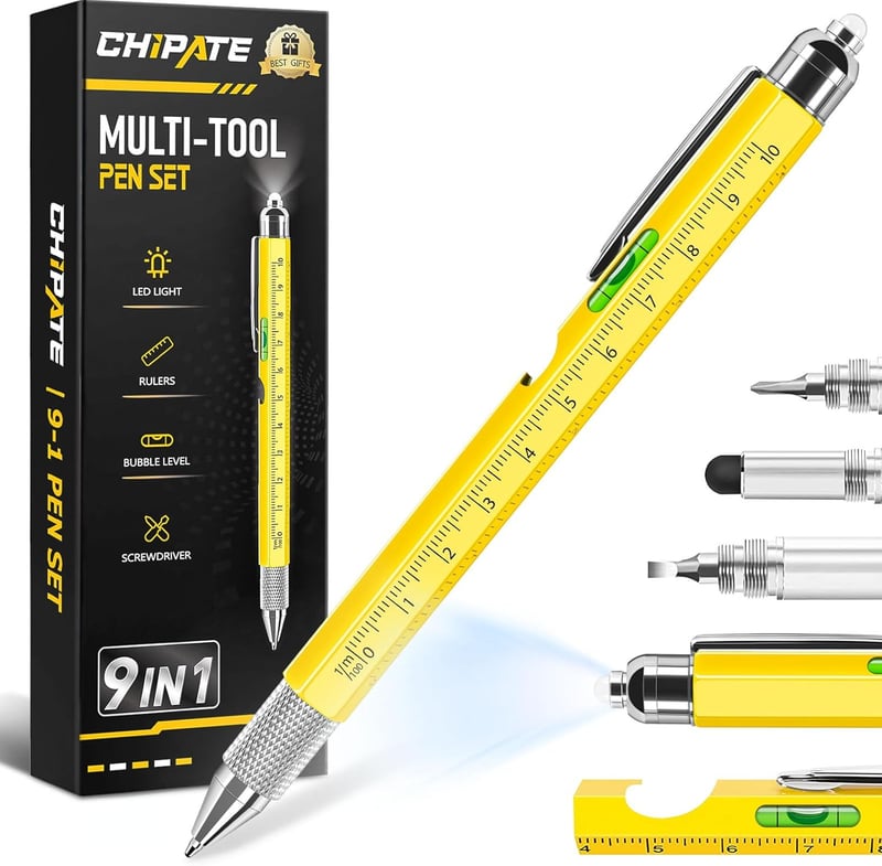 Multifunktions Kugelschreiber 9in1 - Vatertagsgeschenk für Papa