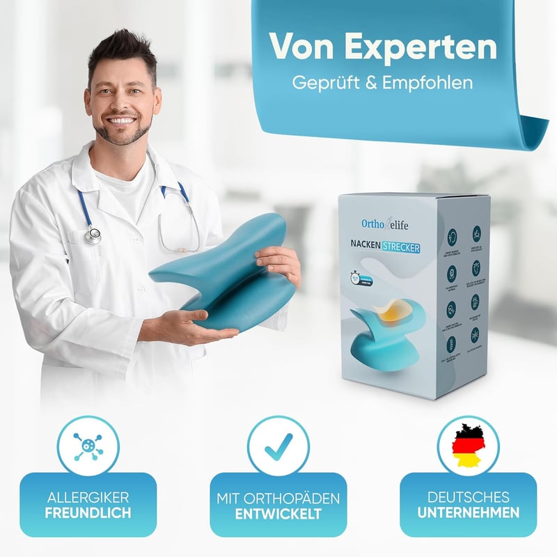Ergonomischer Nackenstrecker aus Memory-Schaum für schnelle Schmerzlinderung