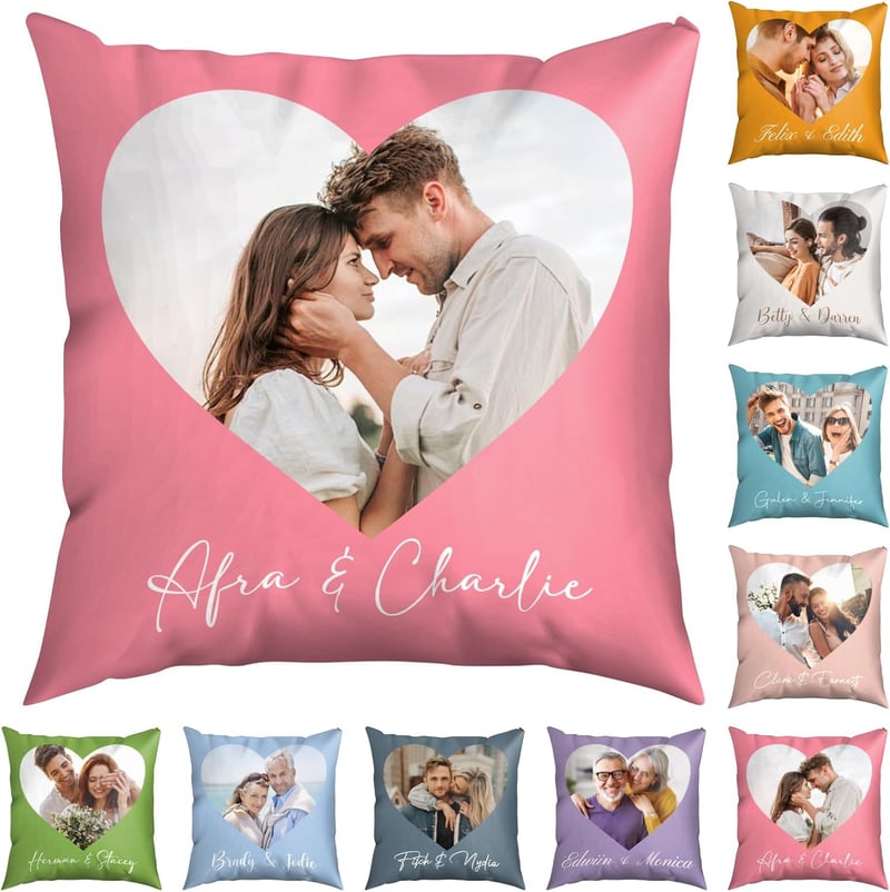 Personalisiertes Foto-Kissen 40x40 cm – Ideales Geschenk für Paare