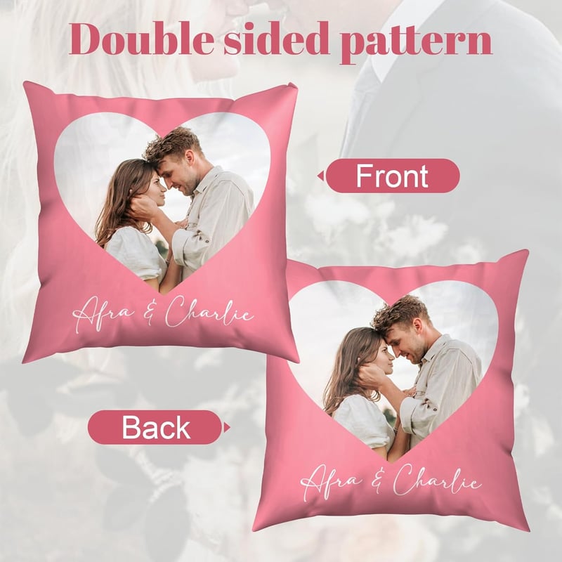 Personalisiertes Foto-Kissen 40x40 cm – Ideales Geschenk für Paare