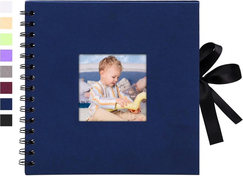 DIY Fotoalbum mit Seidenband – 40 Seiten für Fotos, Geschenk für Paare
