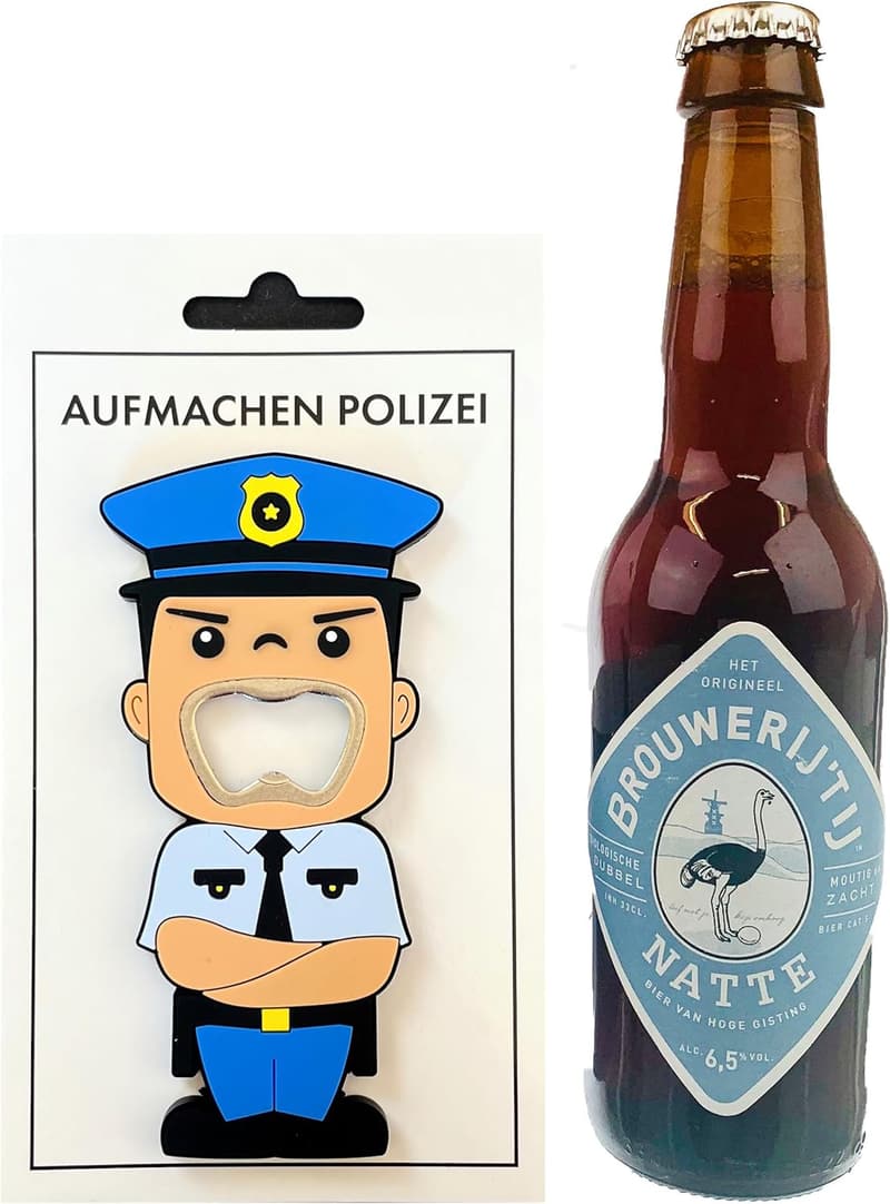 Flaschenöffner Polizei - Vatertagsgeschenk unter 10 Euro für Männer