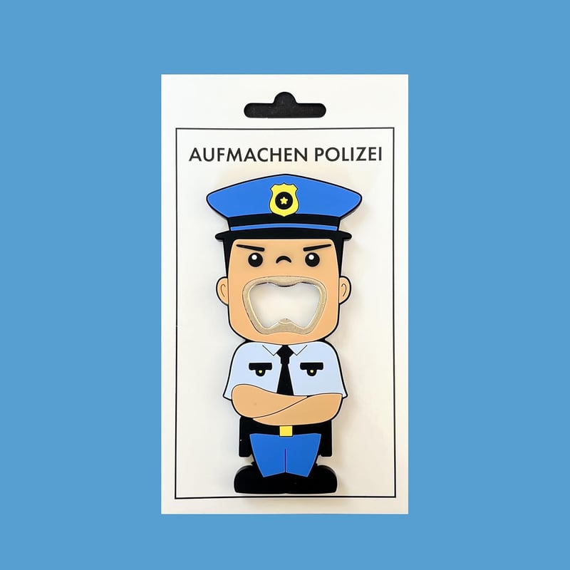 Flaschenöffner Polizei - Vatertagsgeschenk unter 10 Euro für Männer