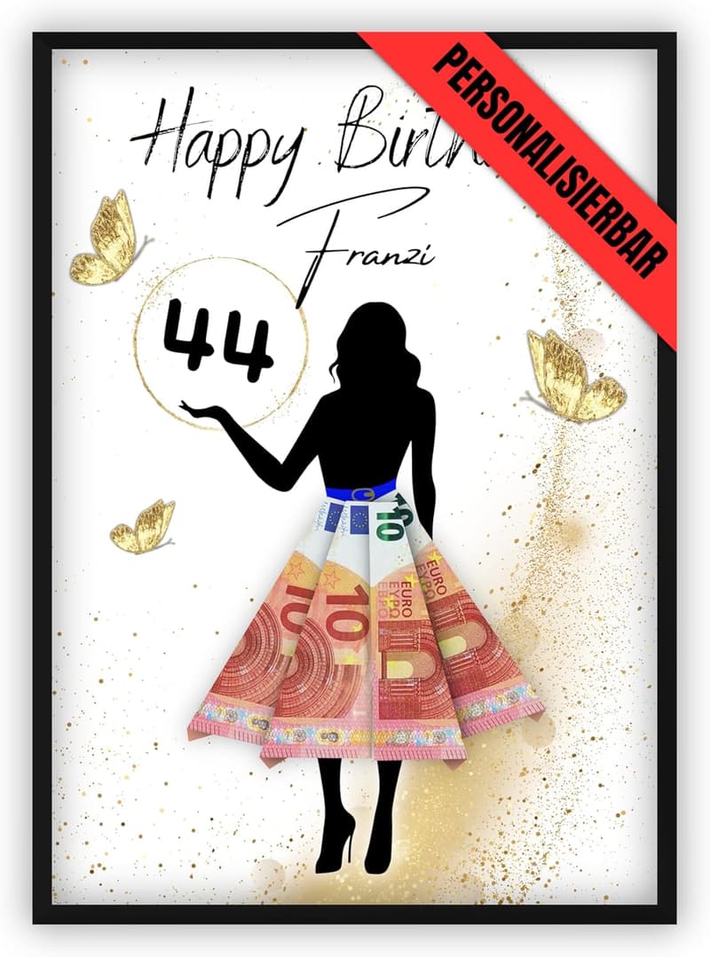 Geldgeschenk zum 44. Geburtstag für Frauen und Mädchen