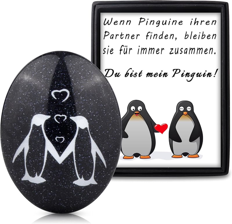 Jahrestagsgeschenk: Rebundex Pinguin Ornament für Paare