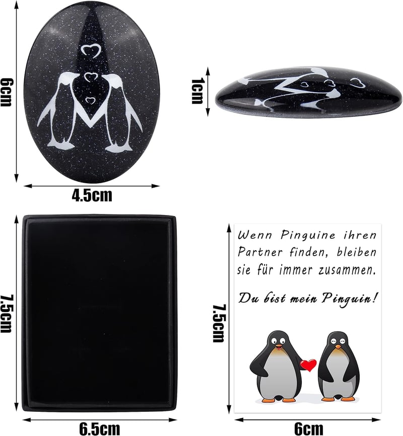 Jahrestagsgeschenk: Rebundex Pinguin Ornament für Paare