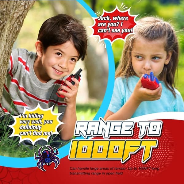 Aufladbares Walkie Talkie für Kinder 3-10 Jahre – Spider Spielzeug